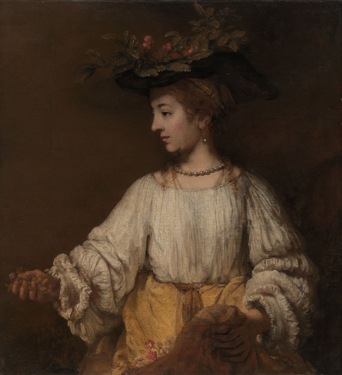 Flora, c.1654 (óleo sobre tela) de Rembrandt van Rijn