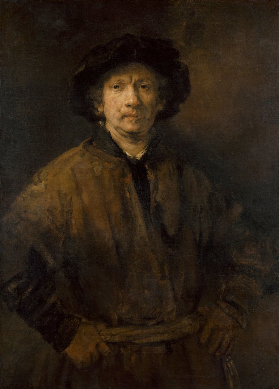 "Grand autoportrait" (Grande auto-retrato) Peinture de Rembrandt van Rhijn (1606-1669) 1652 Museu de História de Arte, Vienne de Rembrandt van Rijn