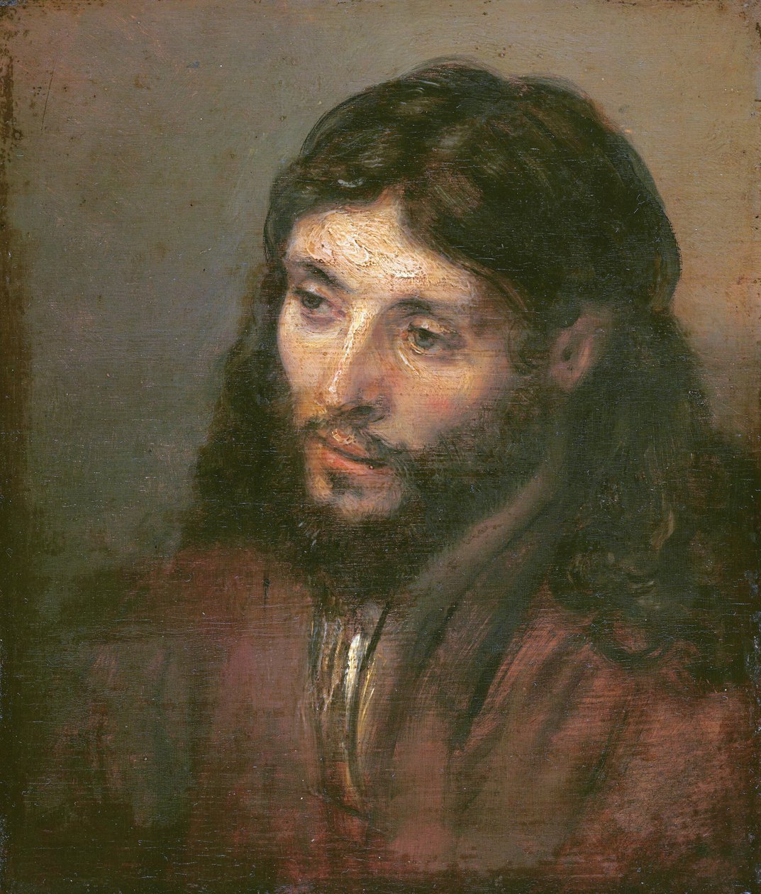 Cabeça de Cristo, c.1648 (óleo sobre tela) de Rembrandt van Rijn
