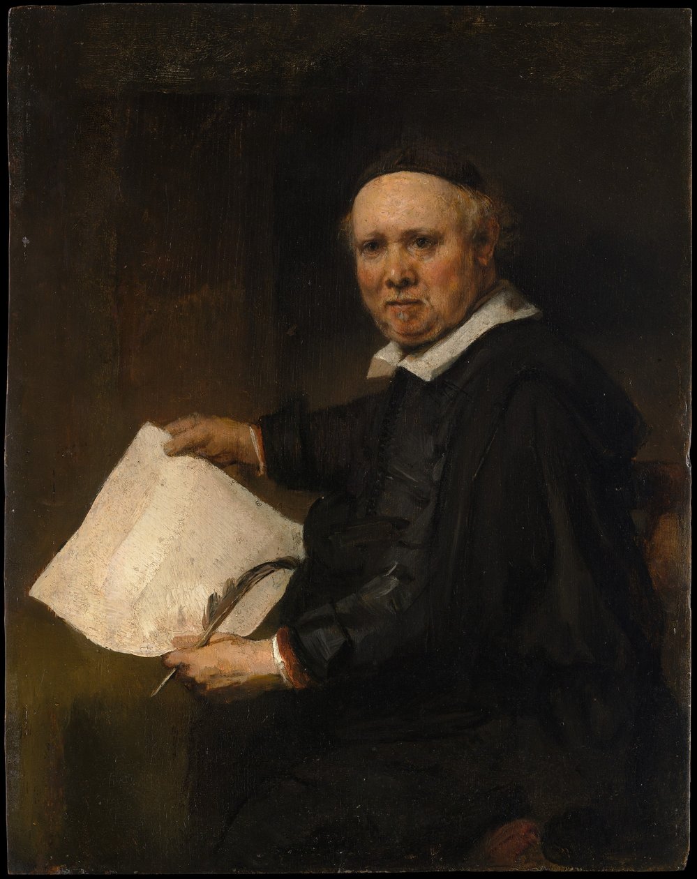 Lieven Willemsz van Coppenol (óleo sobre carvalho) de Rembrandt van Rijn