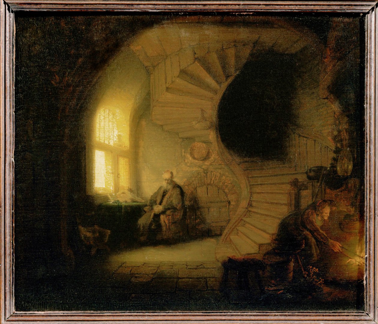 Filósofo meditativo ... de Rembrandt Harmensz. van Rijn