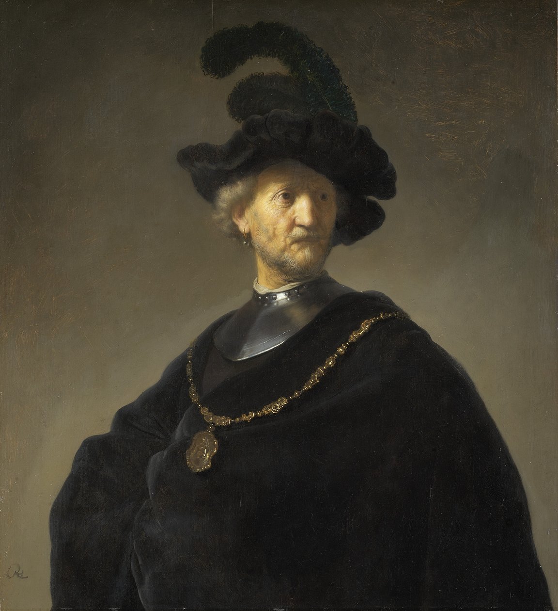 Velho com uma corrente de ouro de Rembrandt van Rijn