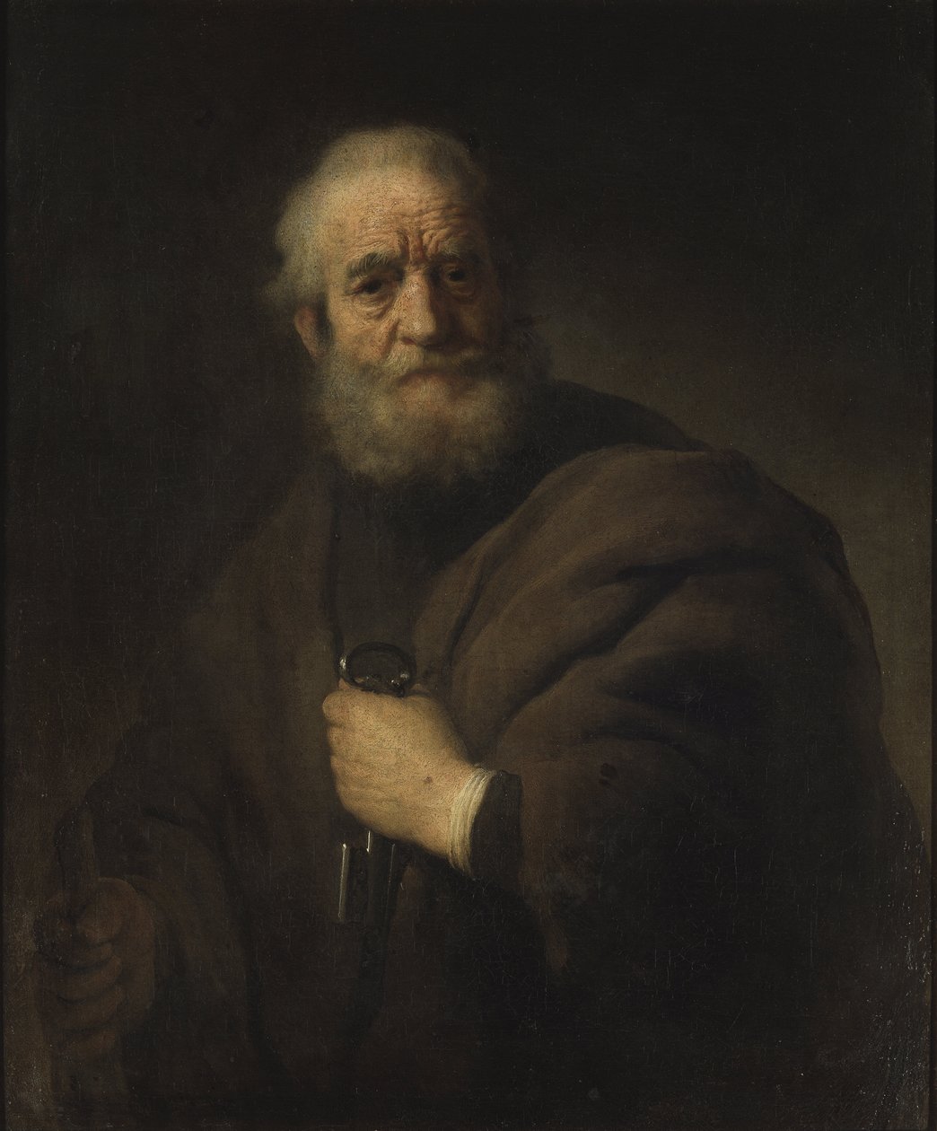 Pierre apotre - Pedro o apóstolo, de Rembrandt van Rhijn (1606-1669). Óleo sobre tela de Rembrandt van Rijn