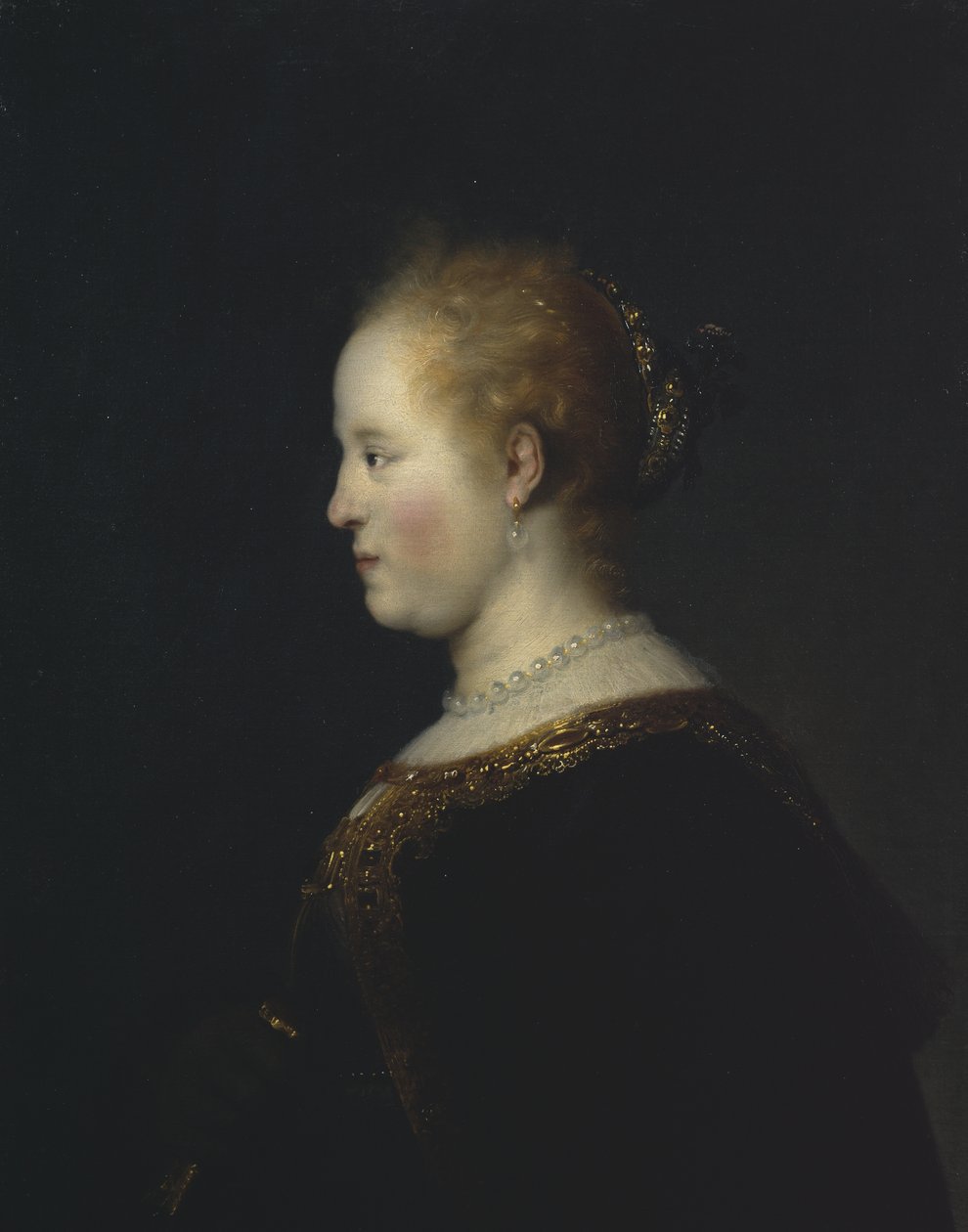 Retrato de uma jovem mulher, depois de 1632 de Rembrandt van Rijn