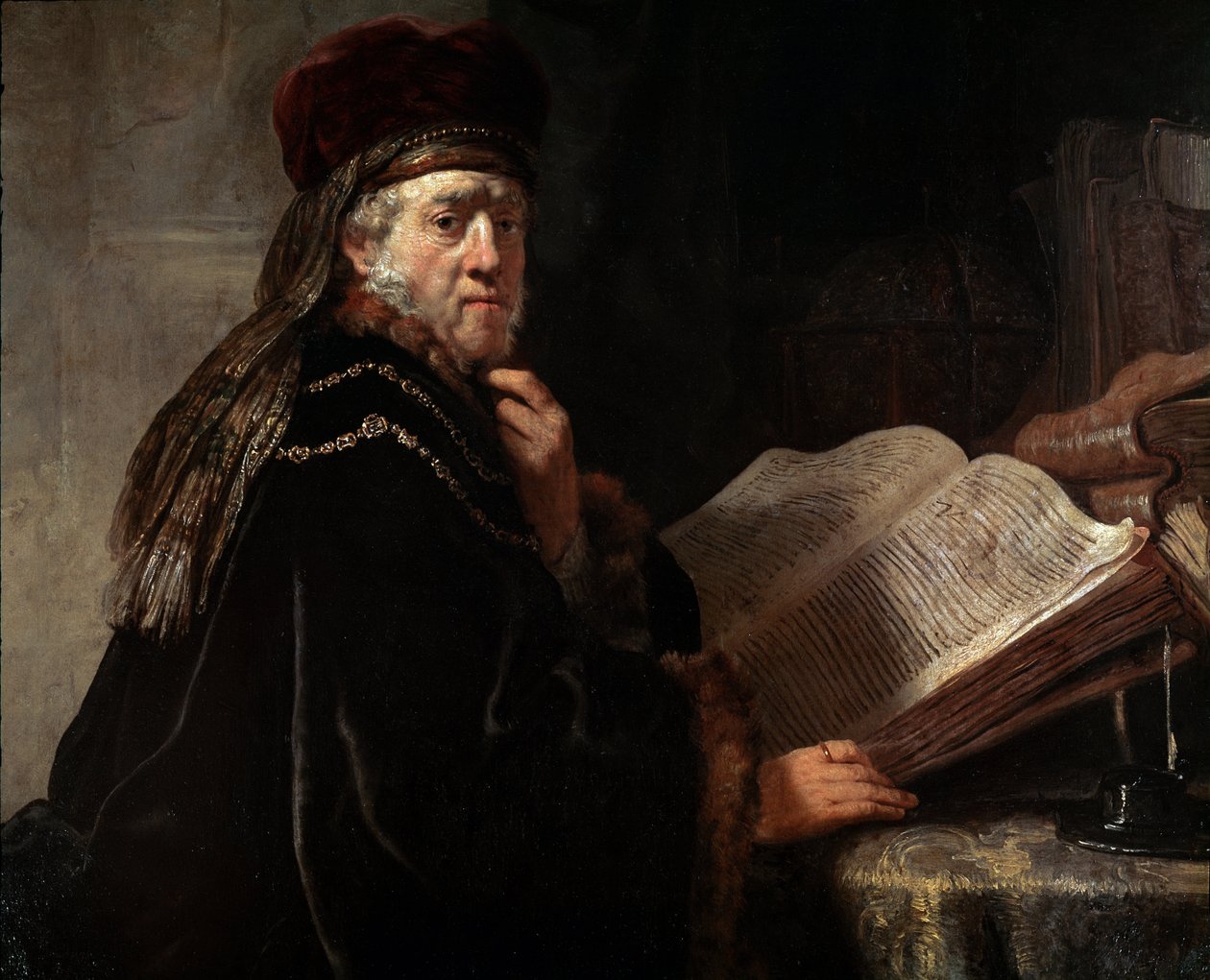 Retrato do sábio (O retrato de um rabino) (óleo sobre tela de Rembrandt van Rijn
