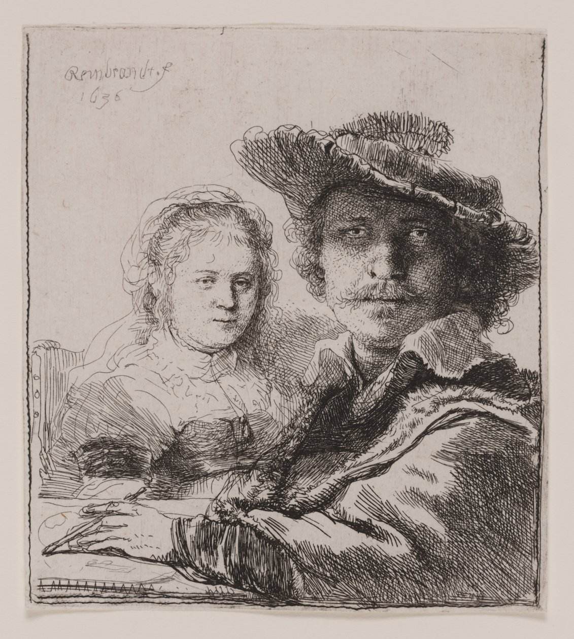 Auto-retrato com Saskia de Rembrandt van Rijn