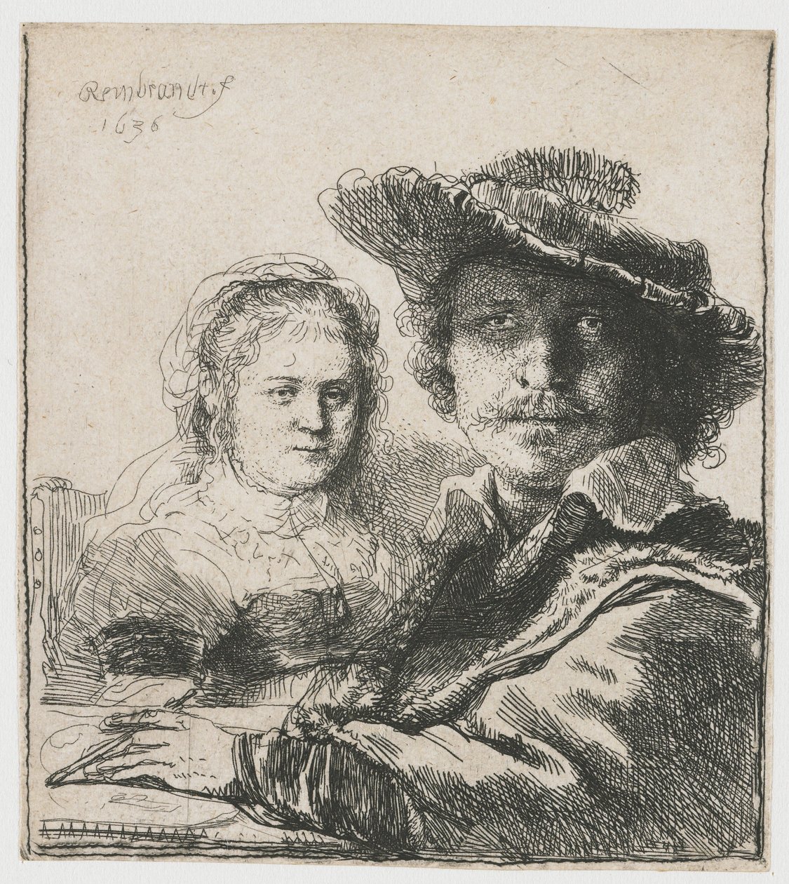 Autorretrato com Saskia de Rembrandt Harmensz. van Rijn