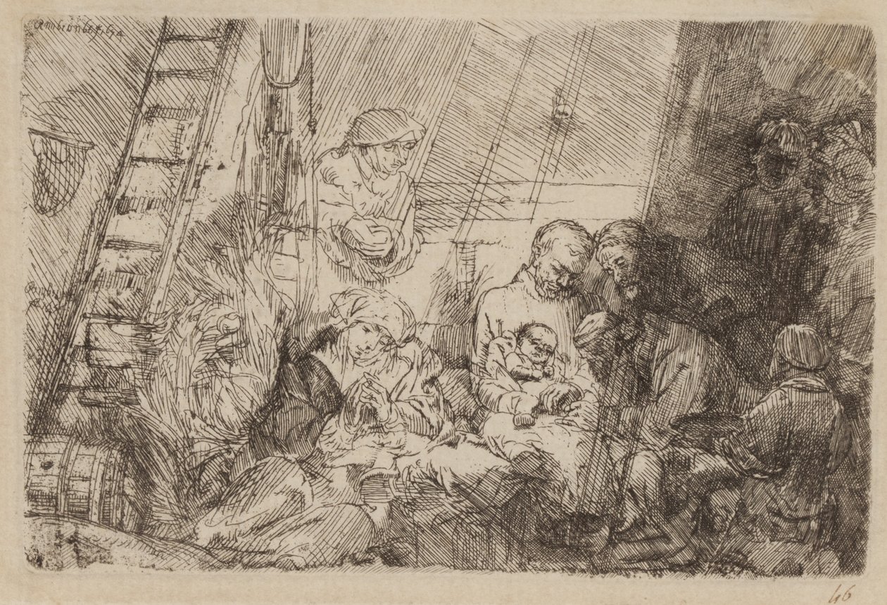 A circuncisão no estábulo de Rembrandt van Rijn