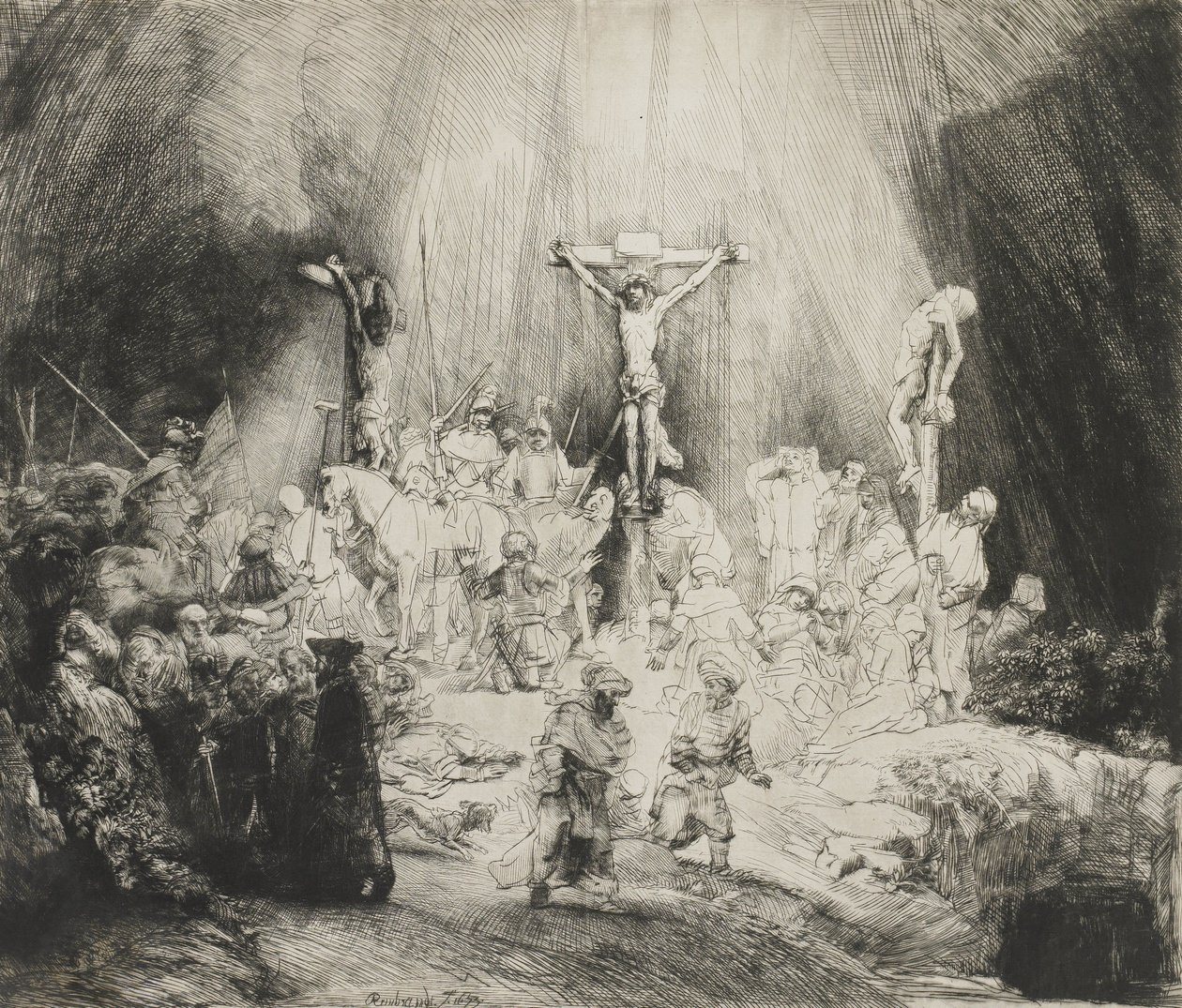 As Três Cruzes de Rembrandt van Rijn