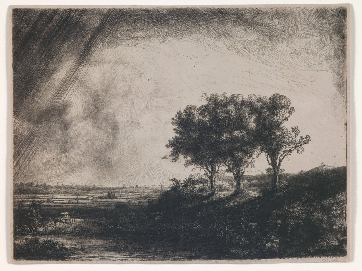 As três árvores de Rembrandt Harmensz. van Rijn