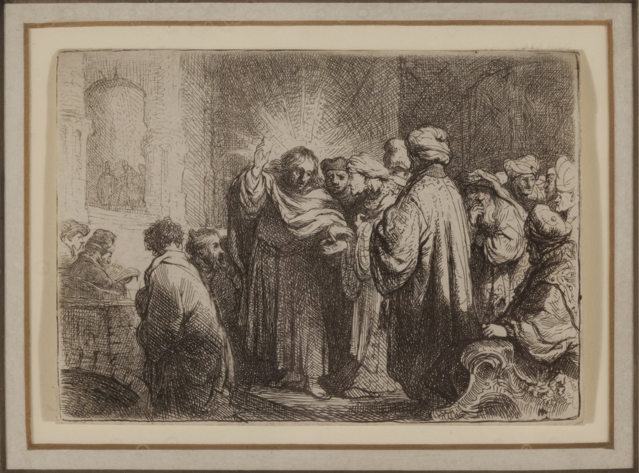 The Tribute Money, c.1635 (gravura) de Rembrandt van Rijn