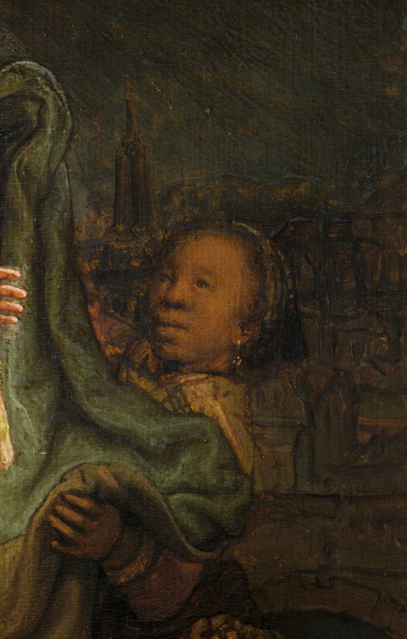 A Visitação, detalhe de Rembrandt van Rijn