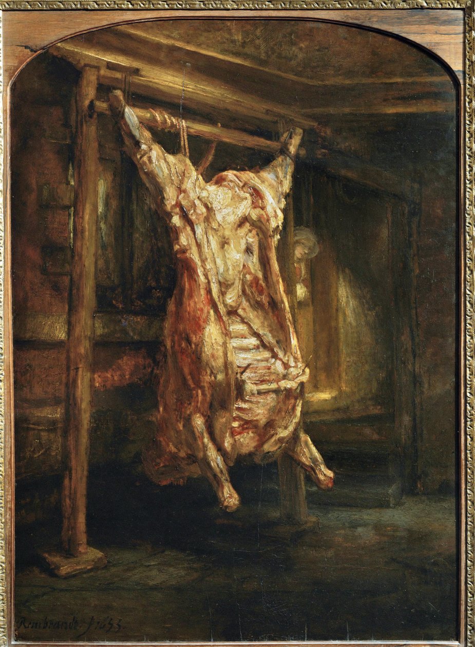 O boi abatido ... de Rembrandt Harmensz. van Rijn