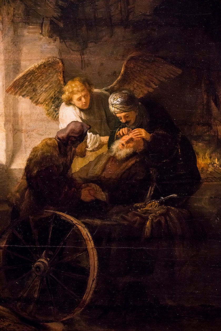 Tobias cura o seu pai cego de Rembrandt Harmensz. van Rijn