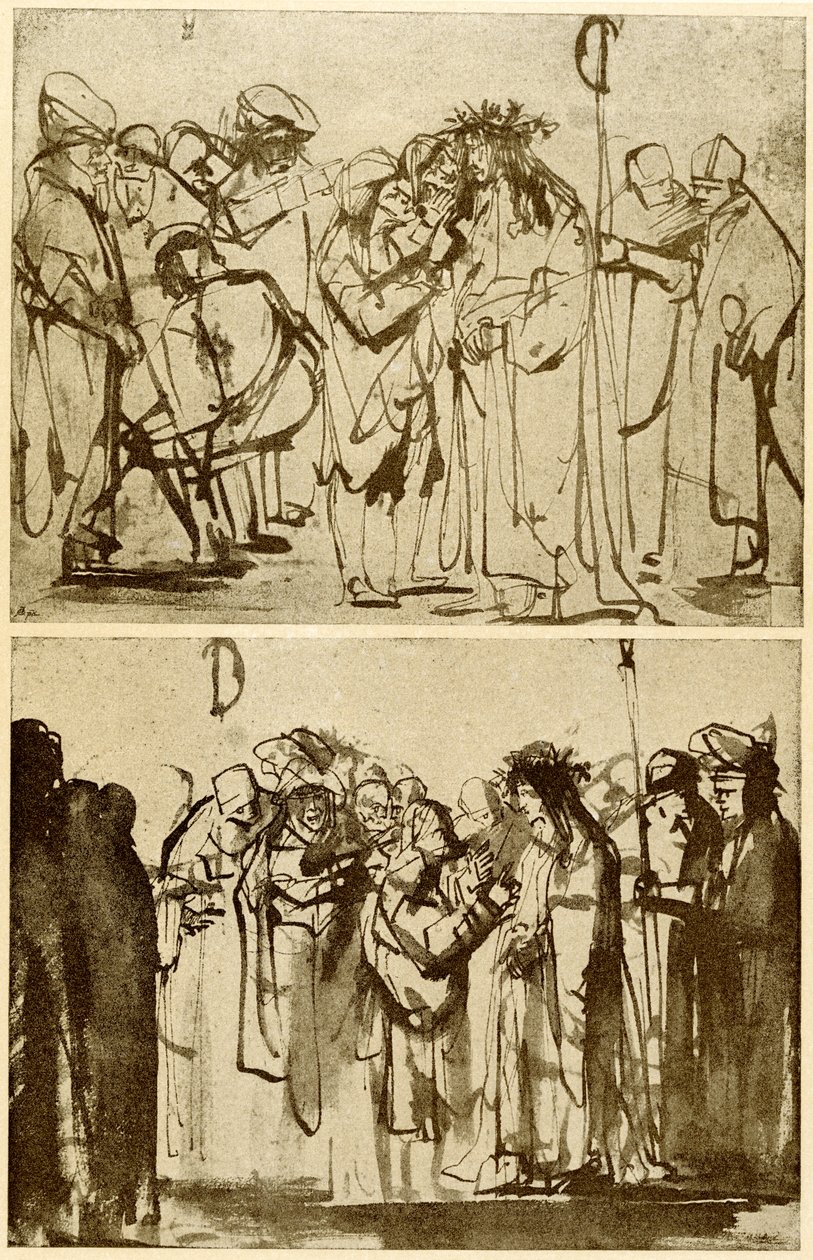 Zombaria de Cristo de Rembrandt van Rijn