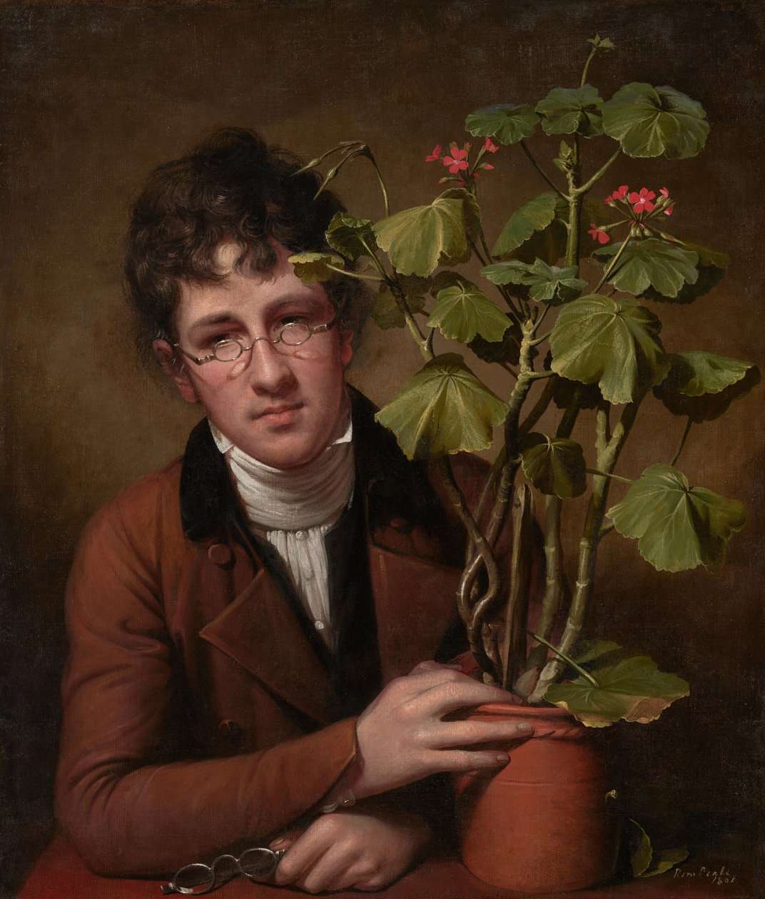 Rubens Peale com um gerânio de Rembrandt Peale