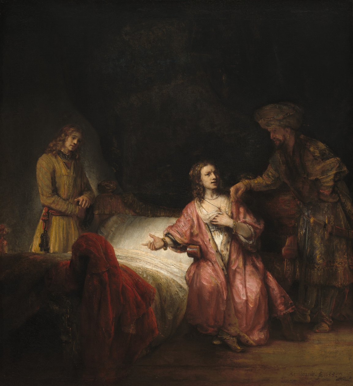 José Acusado pela Mulher de Potifar, 1655. de Rembrandt Workshop