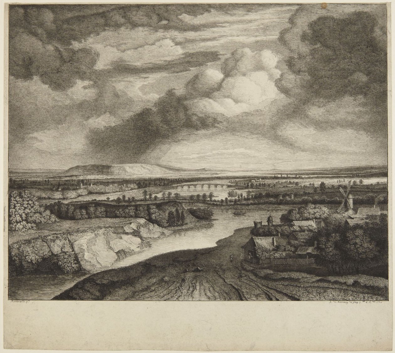 "---- Orage", inspirado em Rembrandt de Rembrandt van Rijn