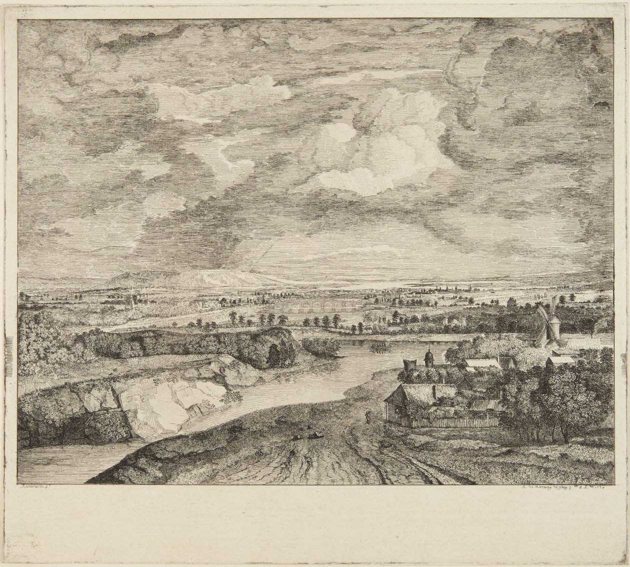 «---- Tempestade» segundo Rembrandt de Rembrandt van Rijn