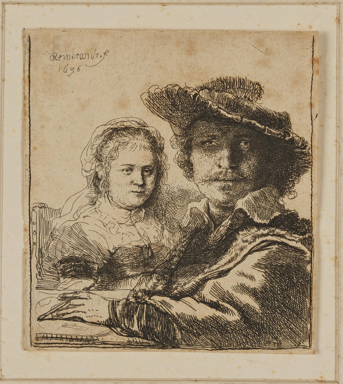 Um pintor e a sua esposa de Rembrandt van Rijn