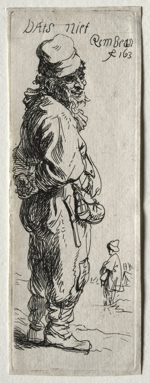 Um Camponês Respondendo: "isso não é nada" de Rembrandt van Rijn