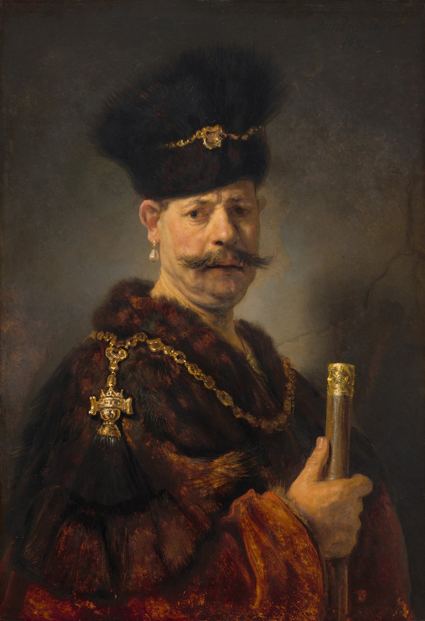 Um nobre polonês, 1637. de Rembrandt van Rijn