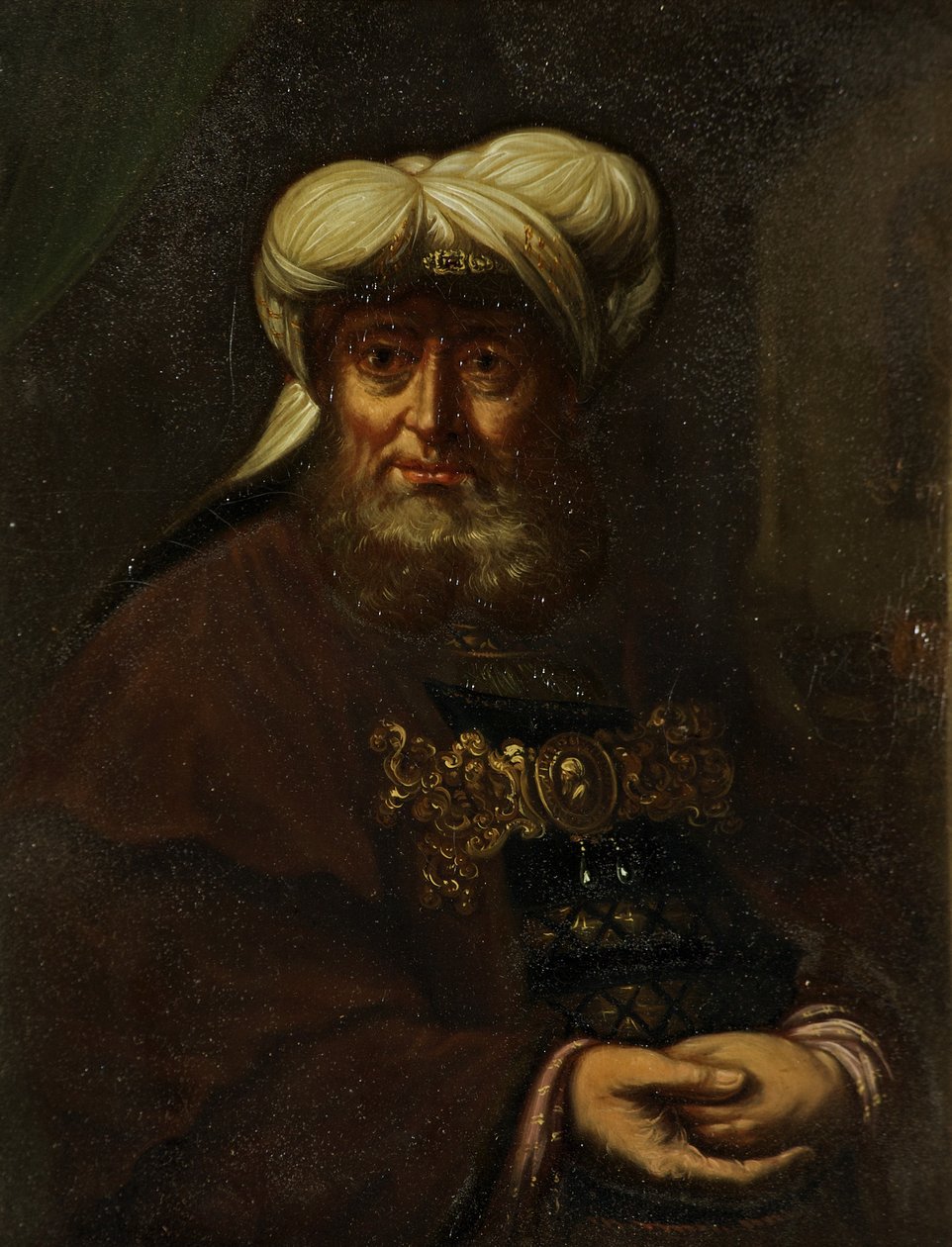 Um rabino (rei Uzias ferido com lepra), c.1764-85 de Rembrandt van Rijn