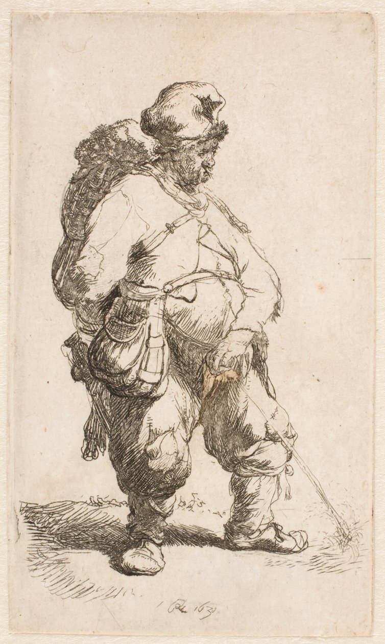 Um homem a urinar de Rembrandt van Rijn