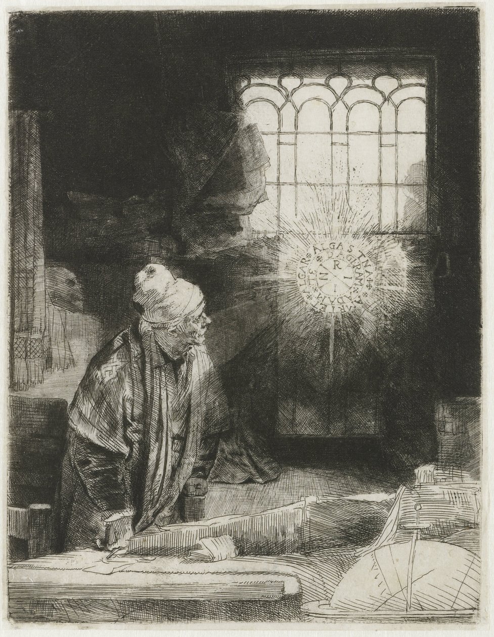 Um estudioso em seu estudo de Rembrandt van Rijn