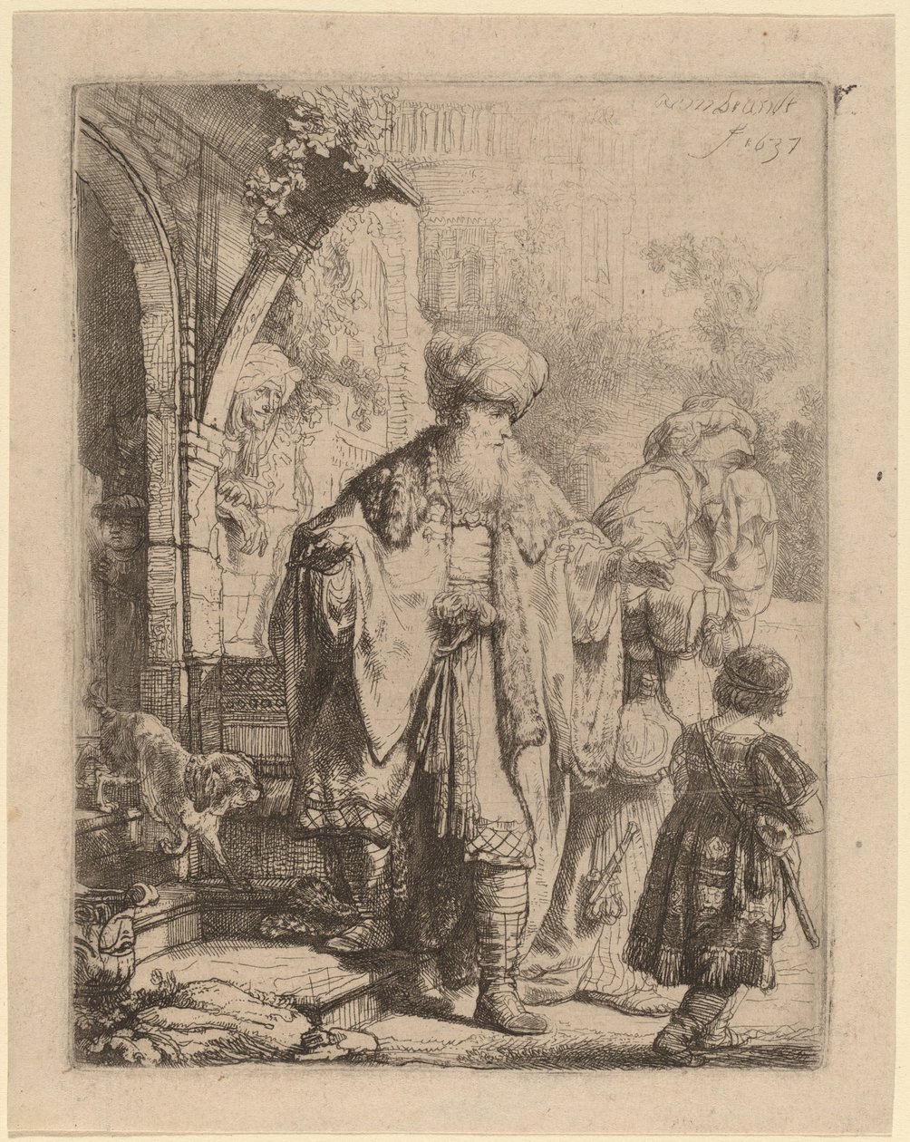 Abraão expulsando Agar e Ismael de Rembrandt van Rijn