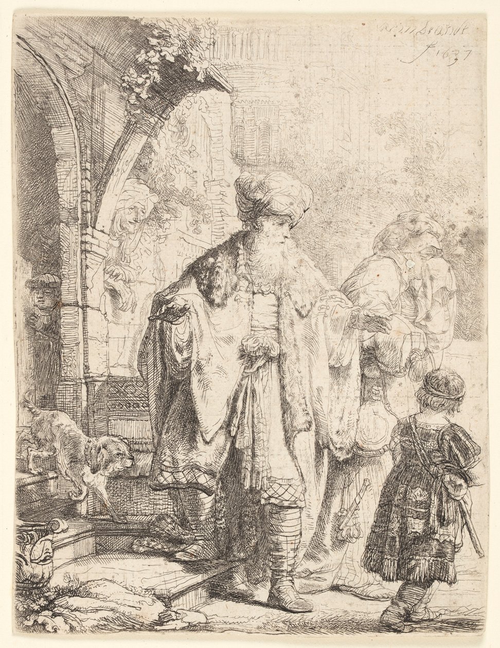 Abraão expulsando Agar e Ismael de Rembrandt van Rijn