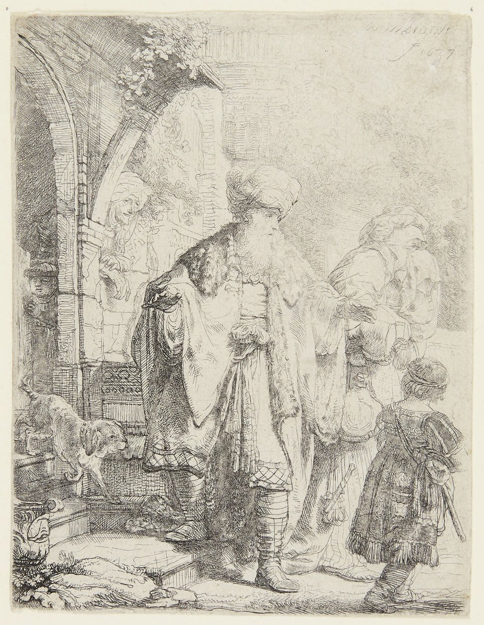 Abraão expulsa Hagar e Ismael de Rembrandt van Rijn
