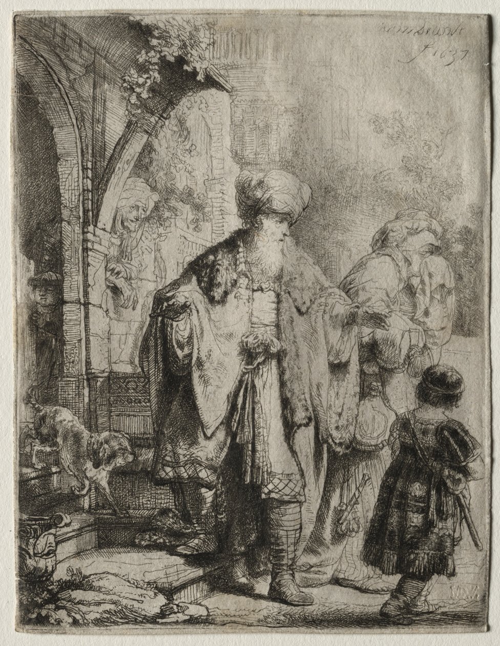 Abraão expulsando Agar e Ismael de Rembrandt van Rijn