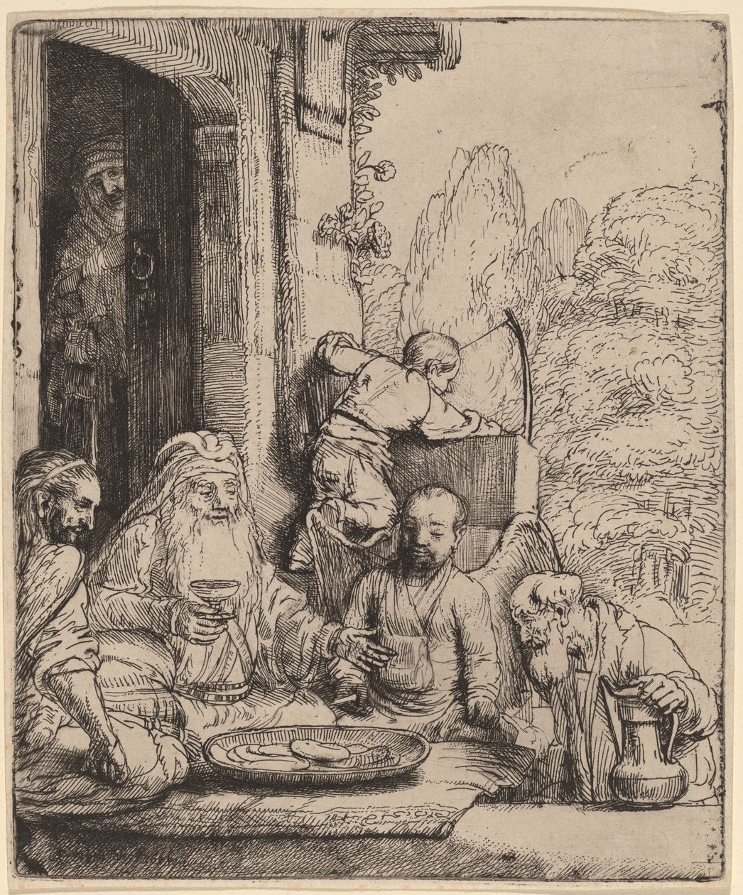 Abraão entretendo os anjos de Rembrandt van Rijn