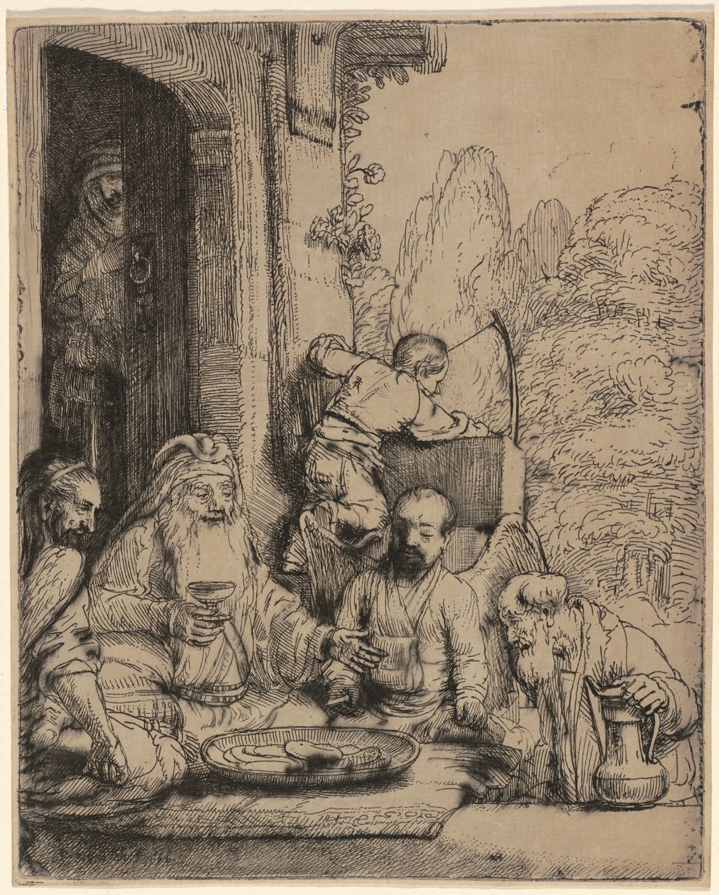 Abraão entretendo os anjos de Rembrandt van Rijn