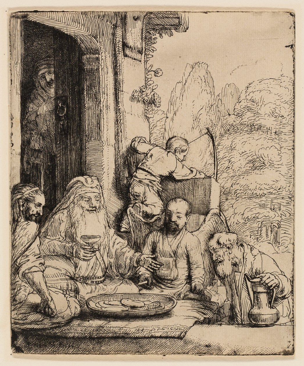 Abraão entretendo os anjos de Rembrandt van Rijn