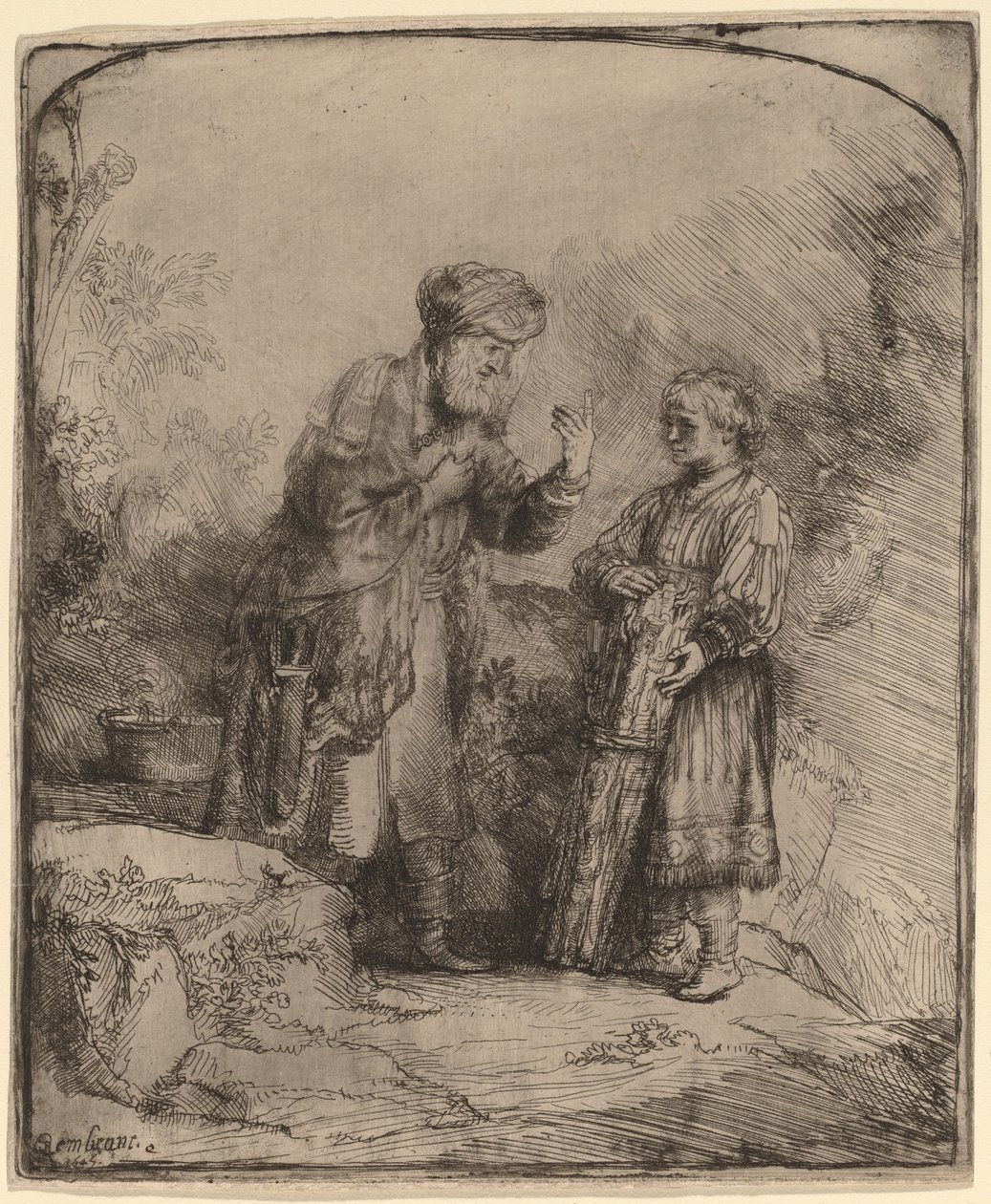 Abraão e Isaque de Rembrandt van Rijn