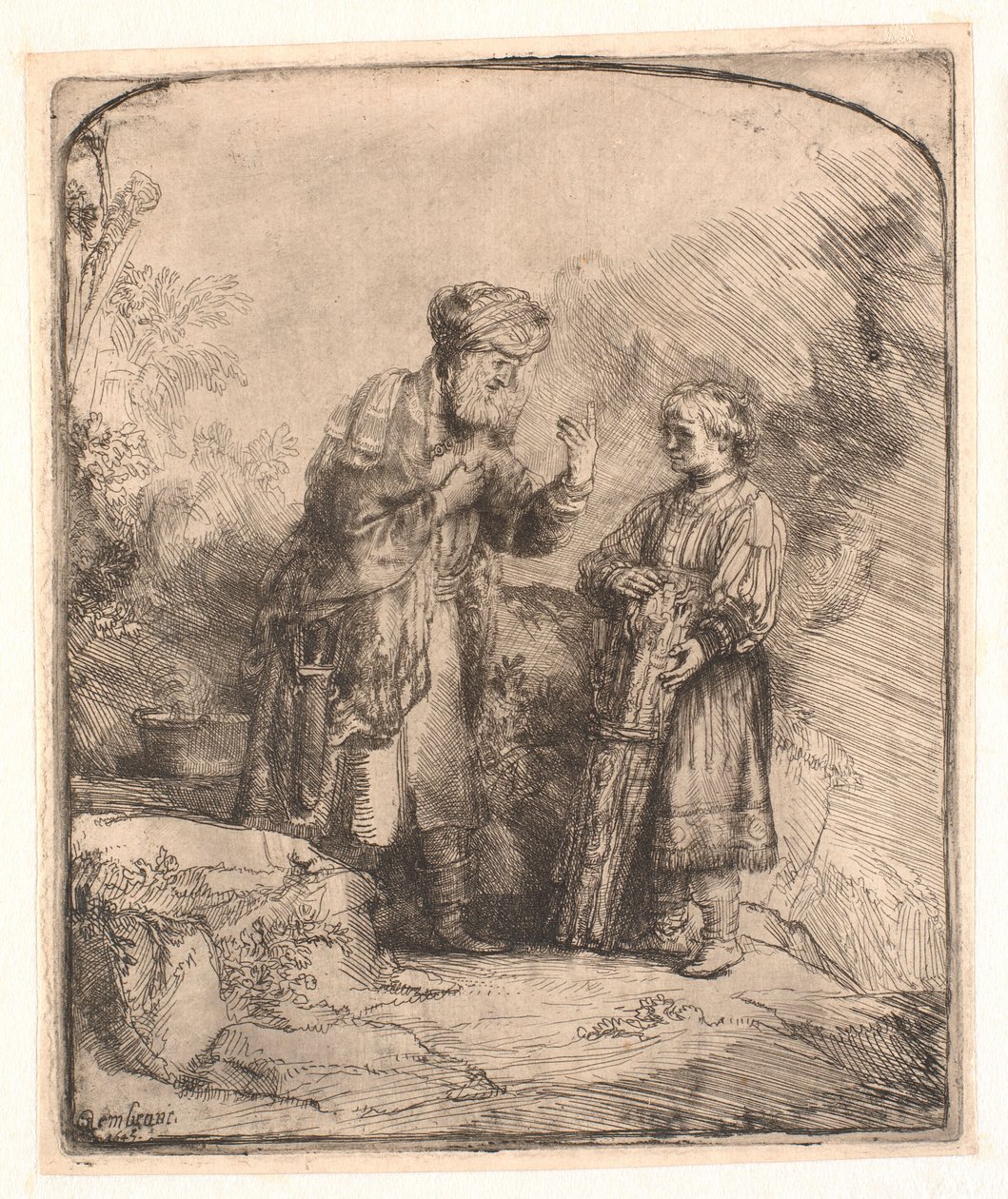 Abraão e Isaque de Rembrandt van Rijn