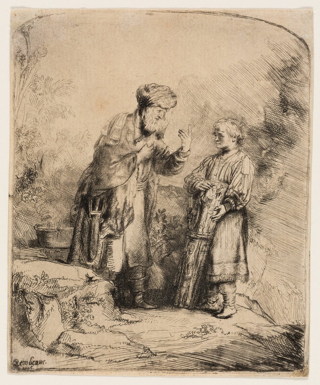 Abraão e Isaque de Rembrandt van Rijn