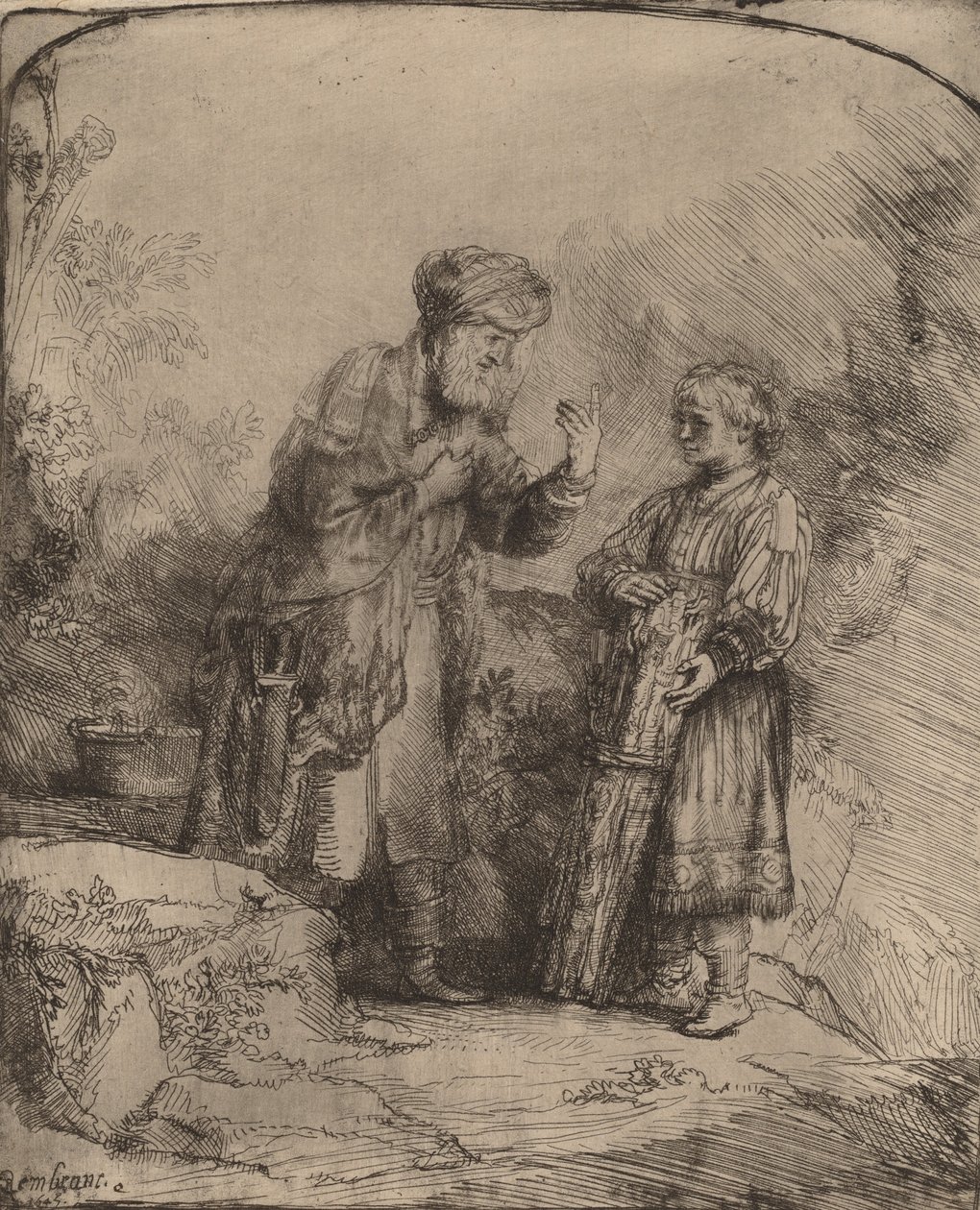 Abraão e Isaac, 1645. de Rembrandt van Rijn