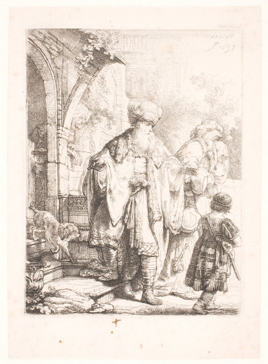 Abraão expulsando Agar e Ismael de Rembrandt van Rijn