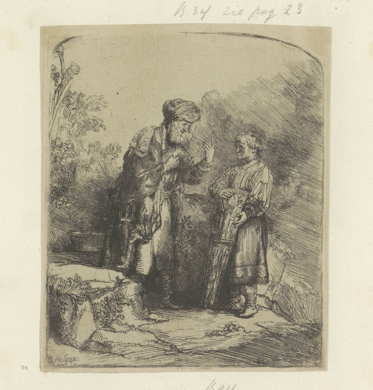 Abraão em Izaak Coleção de oitenta e cinco gravuras originais (título da série) de Rembrandt van Rijn