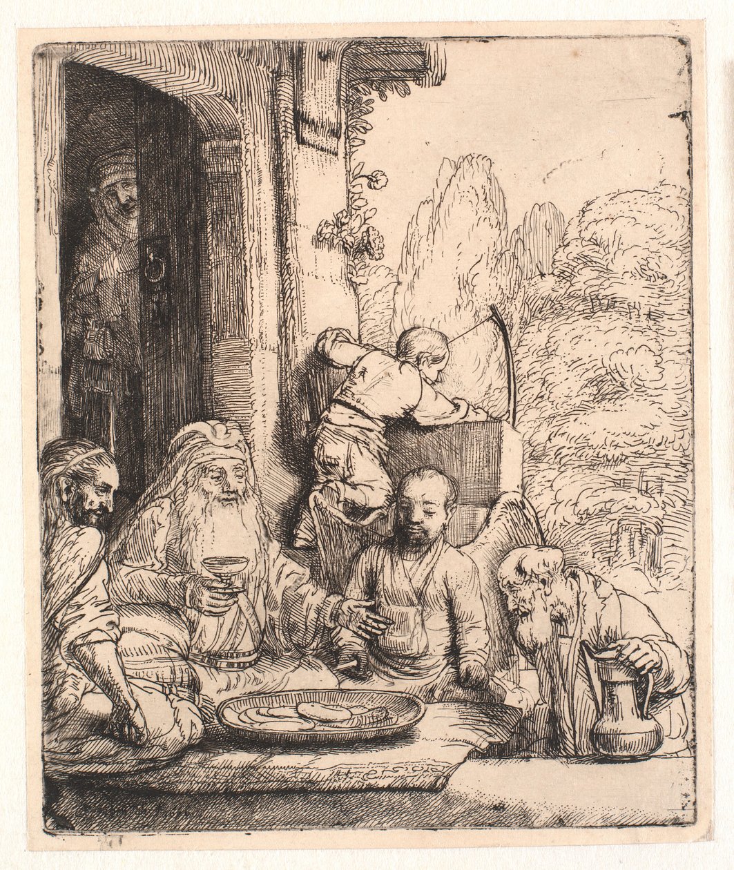 Abraão entretendo os anjos de Rembrandt van Rijn
