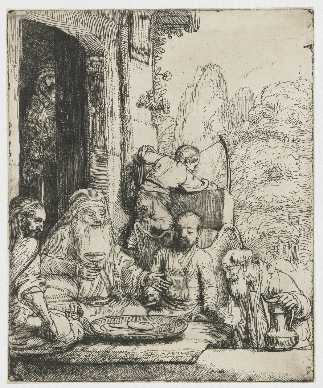 Abraão entretendo os anjos de Rembrandt van Rijn
