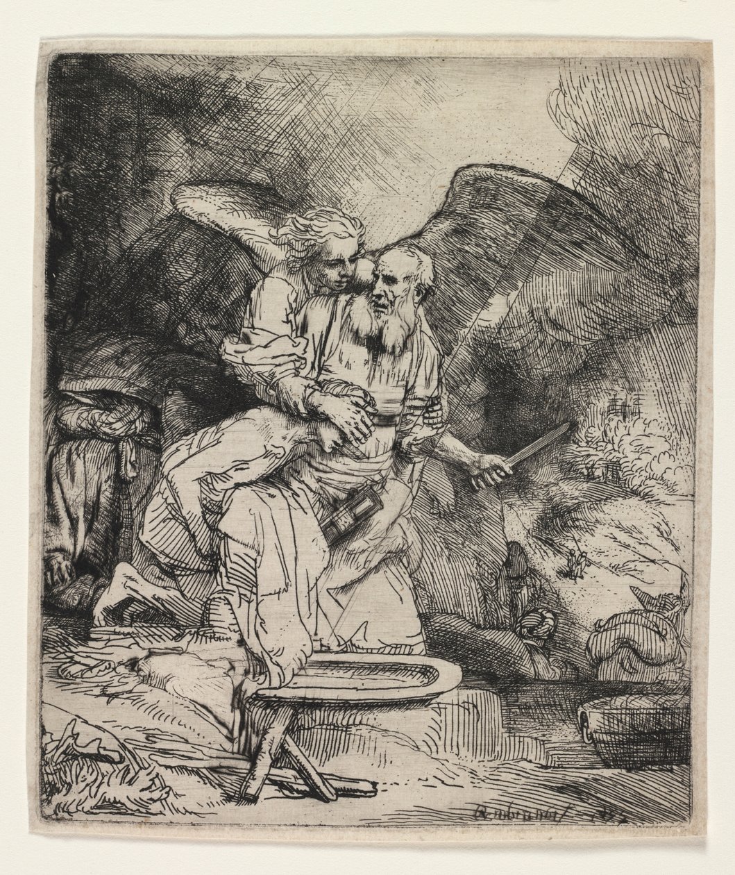 Sacrifício de Abrahams, 1655. de Rembrandt van Rijn