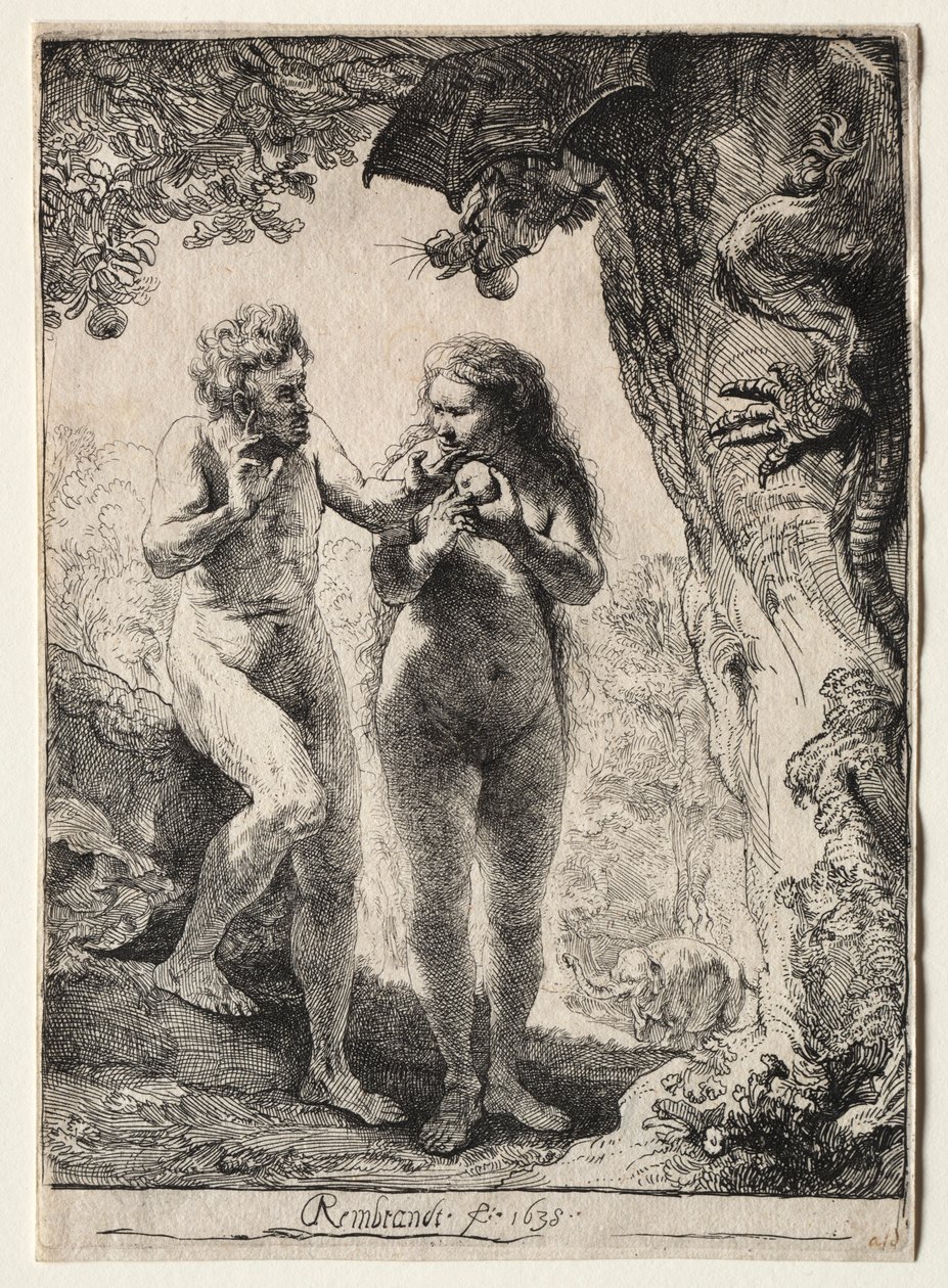 Adão e Eva, 1638. de Rembrandt van Rijn
