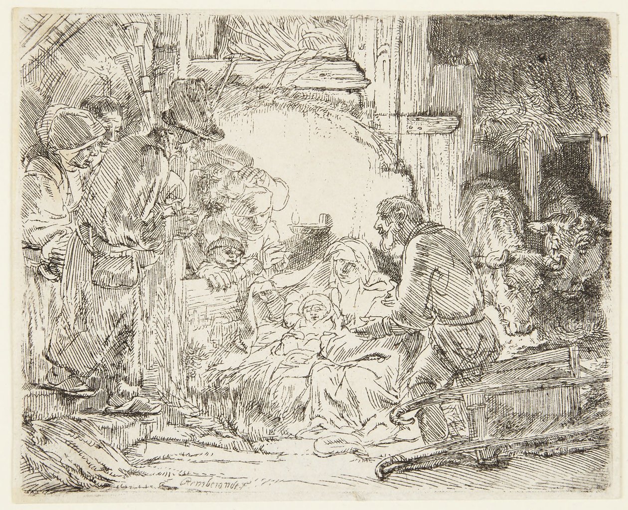 Adoração dos Pastores com a Lâmpada de Rembrandt van Rijn
