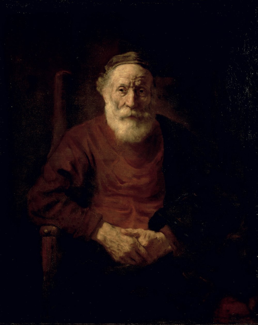 Um velho em vermelho de Rembrandt van Rijn
