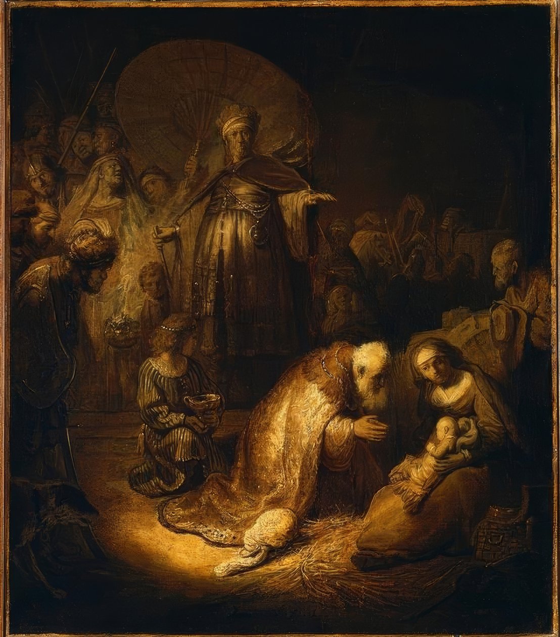 Adoração dos reis de Rembrandt van Rijn