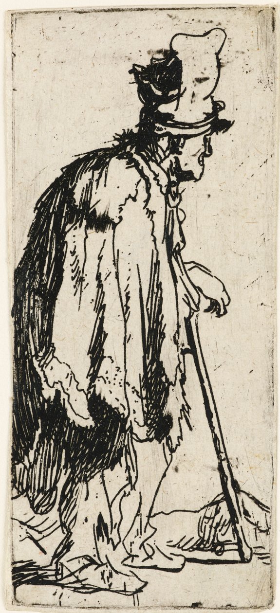 Mendigo com uma mão aleijada, c.1629. de Rembrandt van Rijn